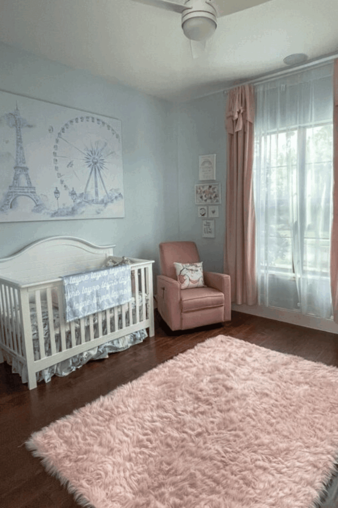 Baby Girl Nursery Parisian Chic theme