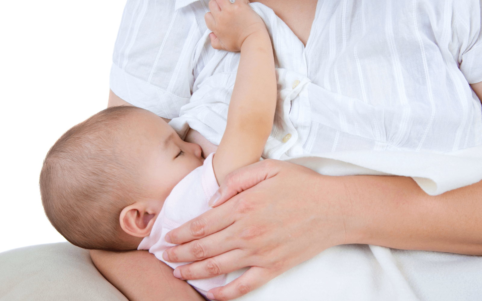 mom breastfeeding her baby girl