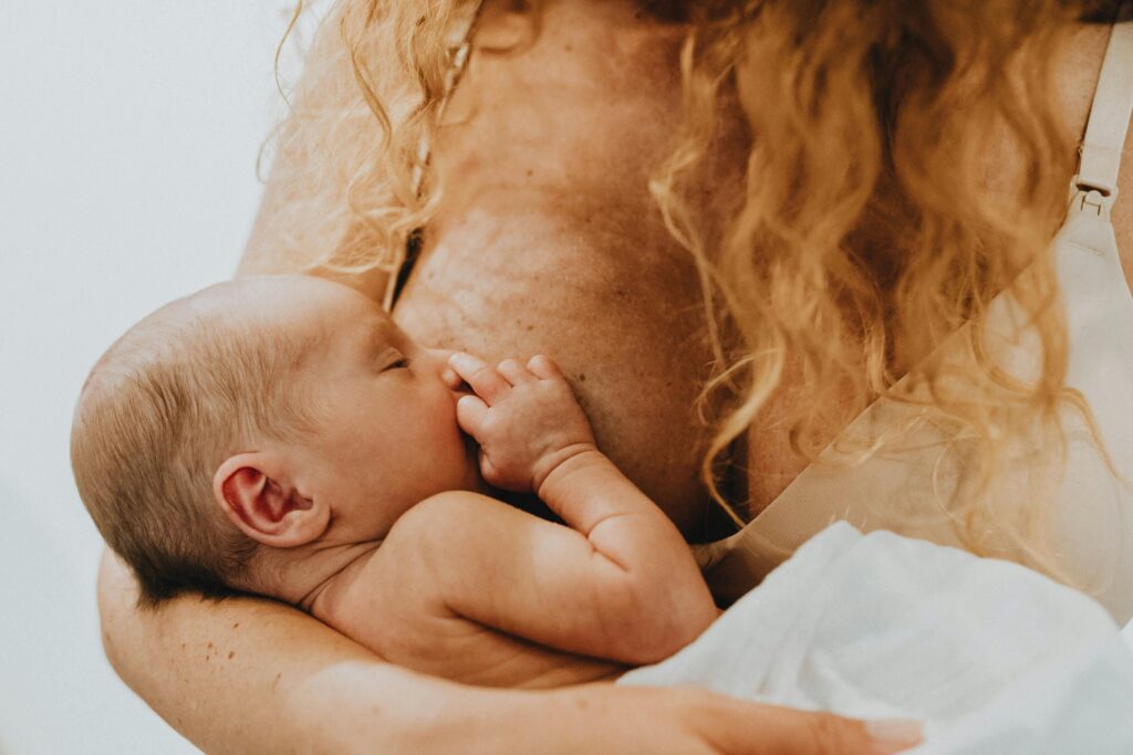 Mom Breastfeeding her newborn baby