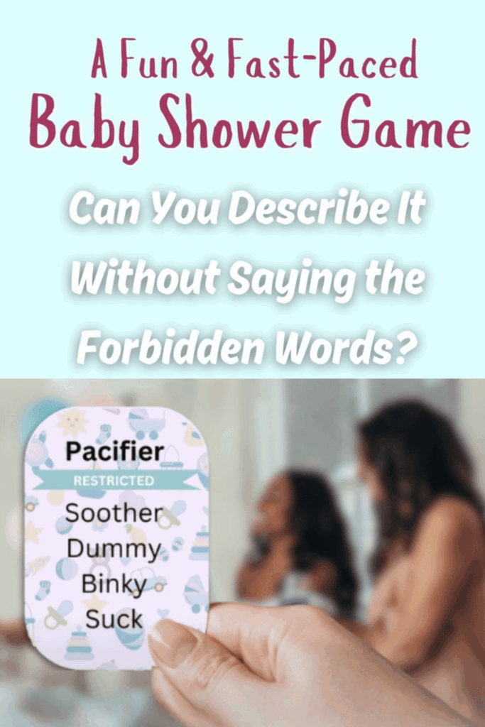 Funny baby shower game Baby Word Challenge