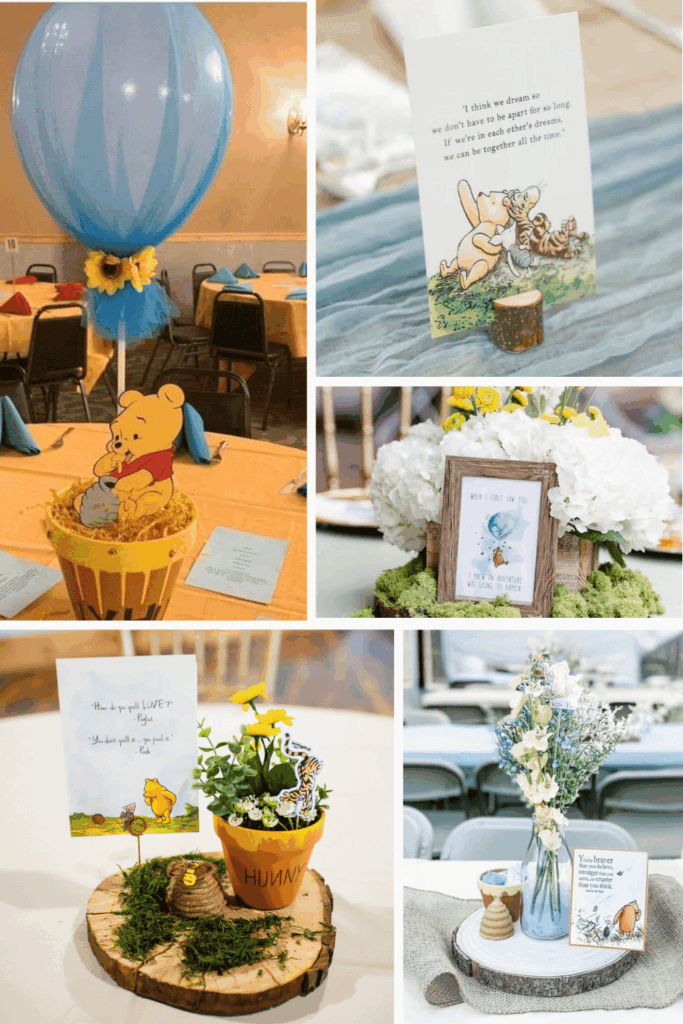 Winnie the Pooh Baby Shower Centerpieces