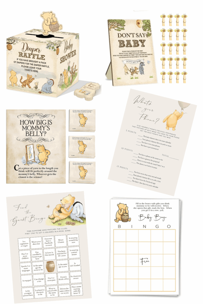 Winnie the Pooh Baby Shower Games & Activities