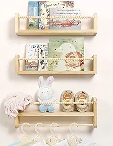 Nursery Wood Floating Shelves
