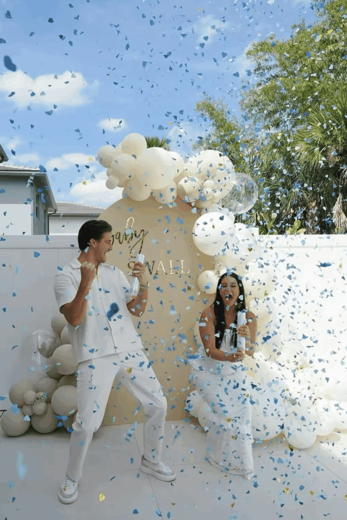 Confetti Gender reveal idea