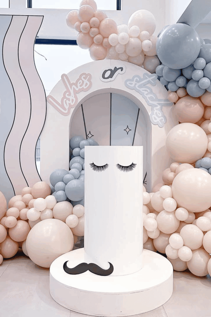 Staches or Lashes gender revel