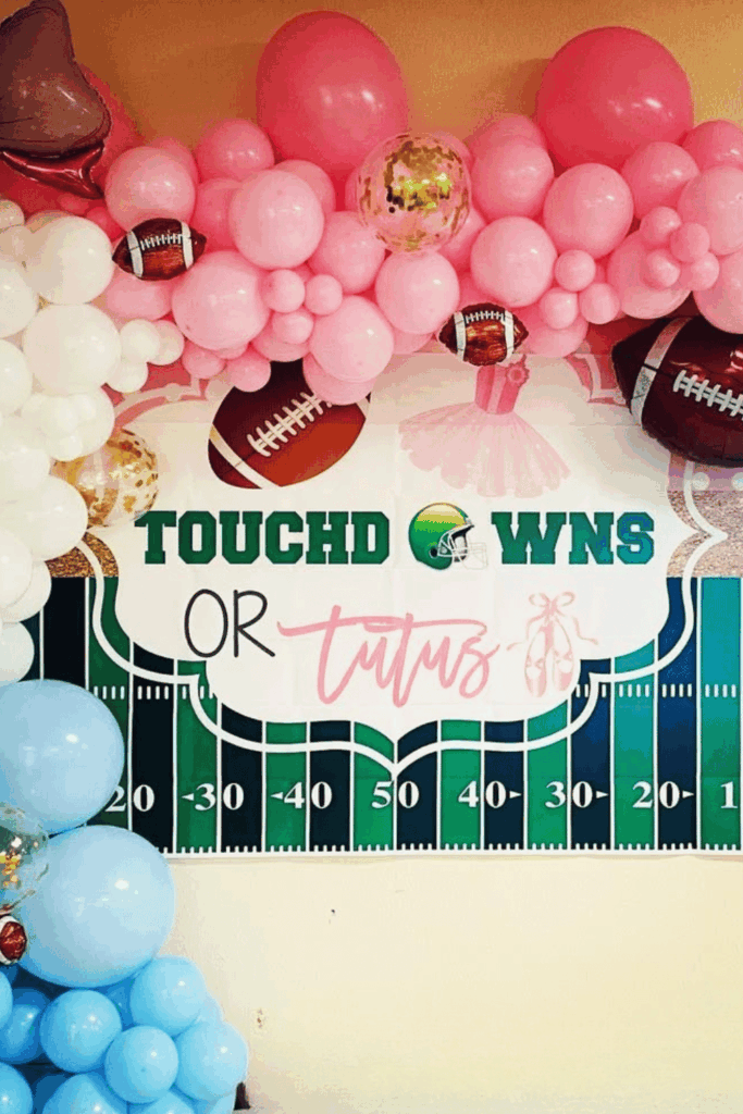 Touchdowns or Tutus gender reveal