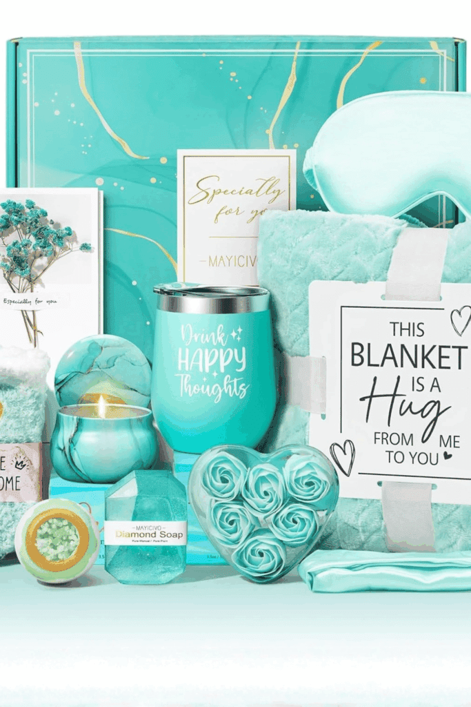 baby shower blue gift basket