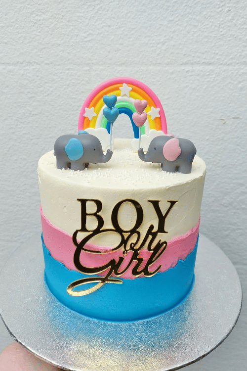 Elephant Baby Shower Cake