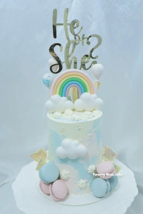 Rainbow Cloud Cake