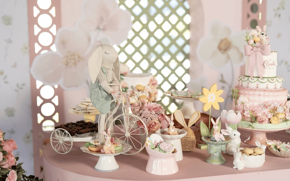 Spring baby shower Easter Tea Party theme