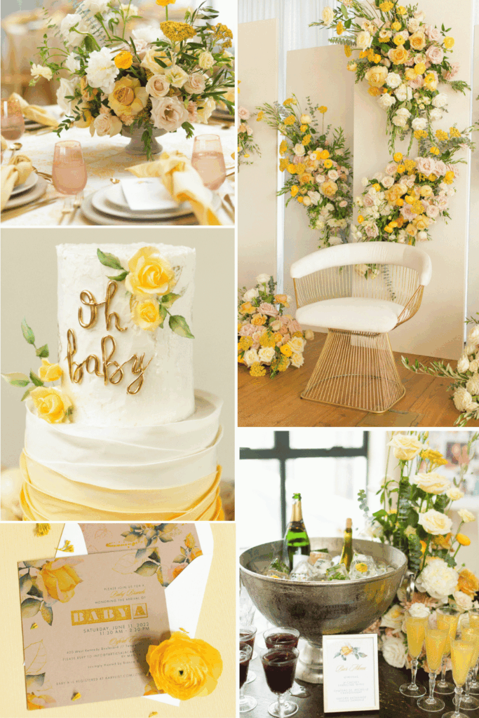 Yellow Floral Baby Shower