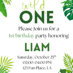 Wild One Invitation