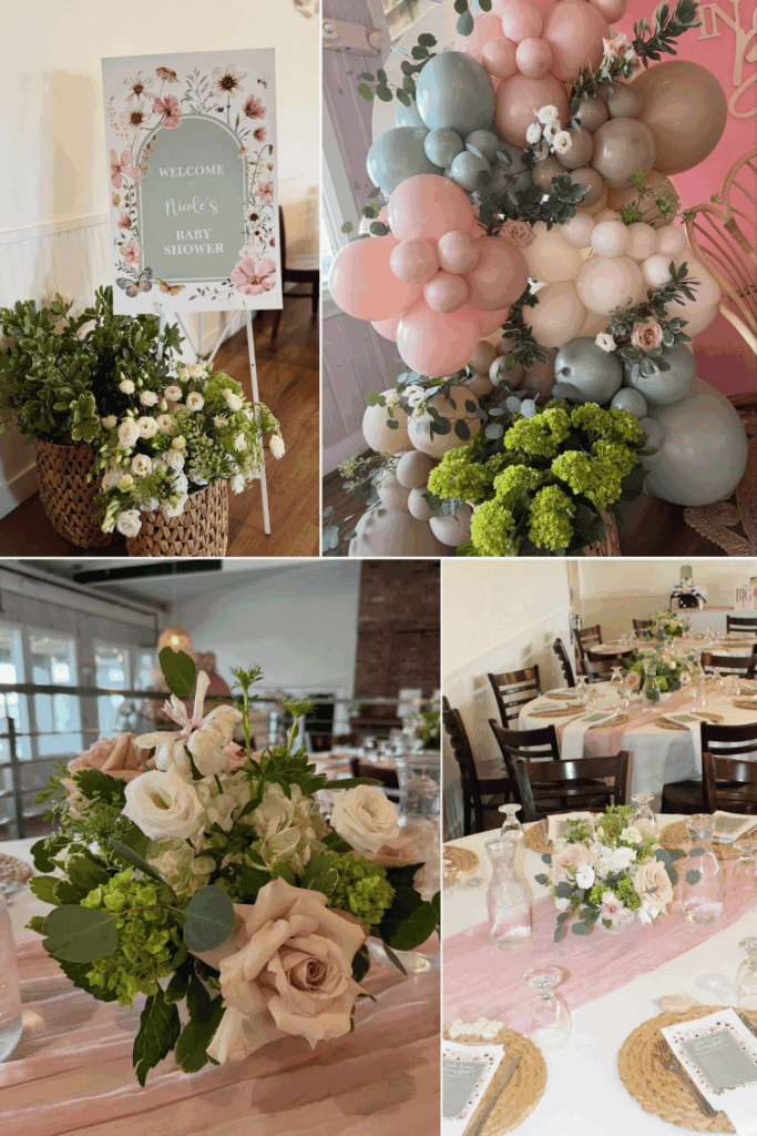 Baby in Bloom Baby Shower Theme decor for girls