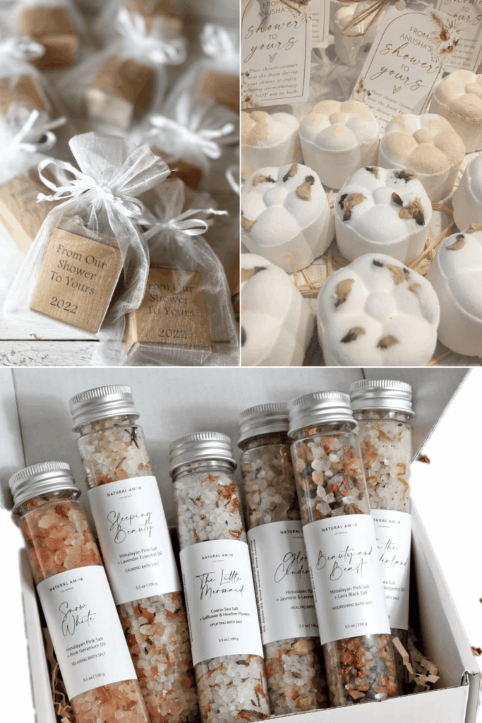 Spa baby shower favors