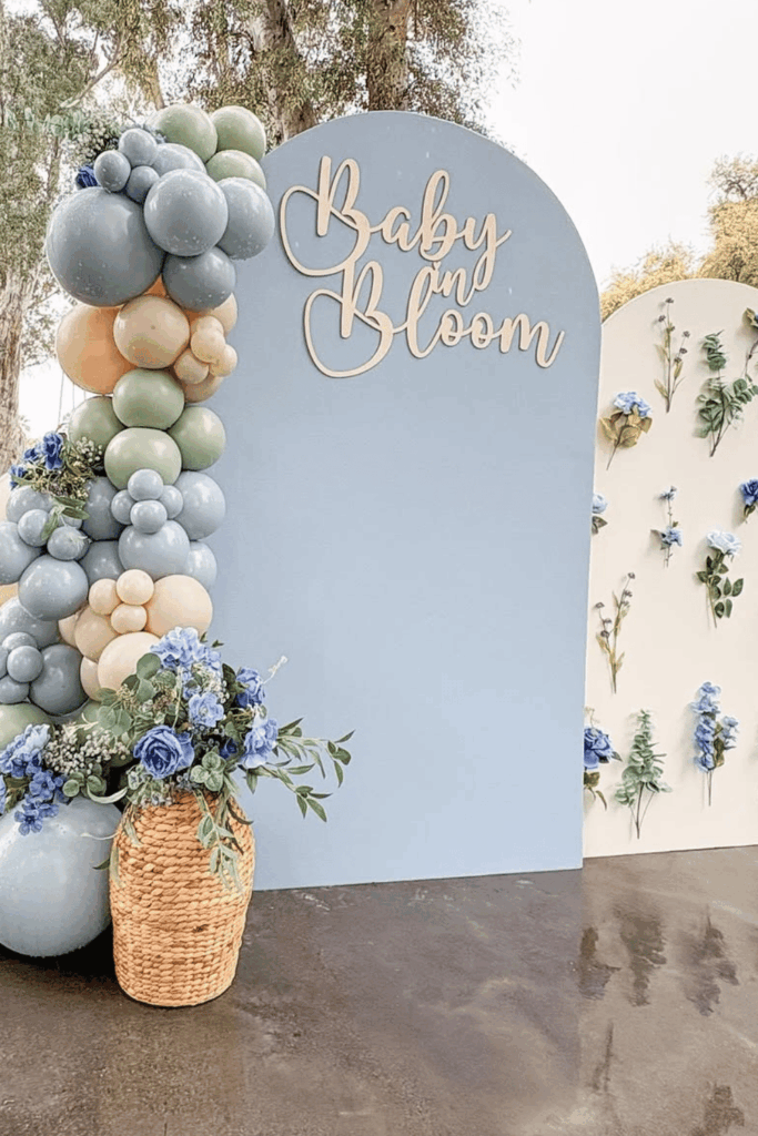 Baby in Bloom Baby Shower Theme Boy Blue
