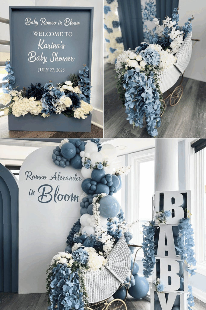 Baby in Bloom Baby Shower Theme for Boys
