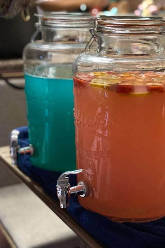 Pink and Blue Punch Bowls