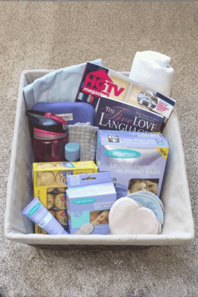 The Perfect Gift for a Breastfeeding Mom including bra, nursing pads and nipple cream