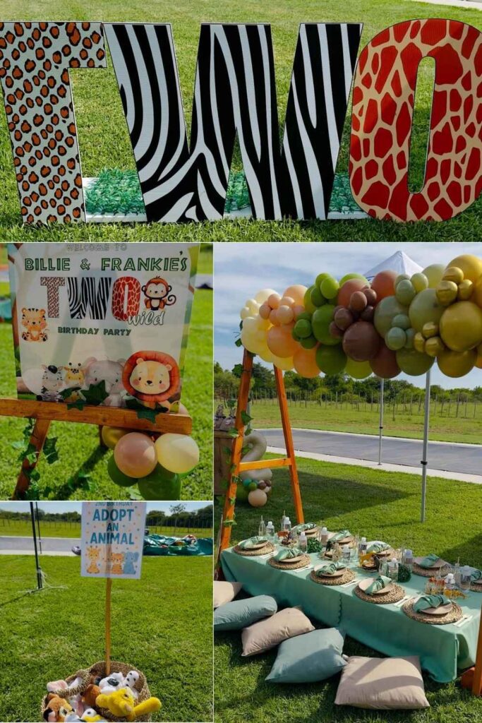 Two Wild Birthday theme for boys