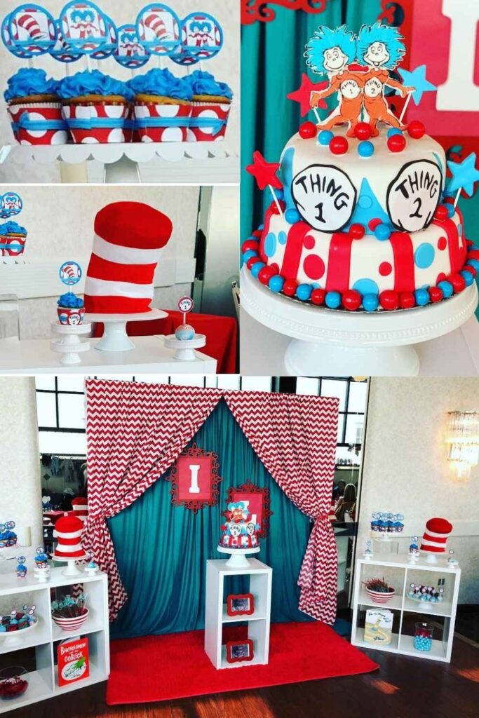 Thing 1 and Thing 2 Baby Shower Theme idea