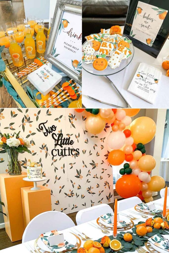 Two Little Cuties Baby Shower Theme idea